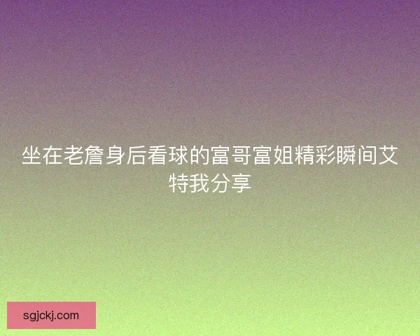 坐在老詹身后看球的富哥富姐精彩瞬间艾特我分享