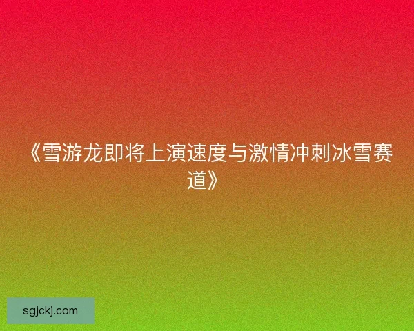 《雪游龙即将上演速度与激情冲刺冰雪赛道》